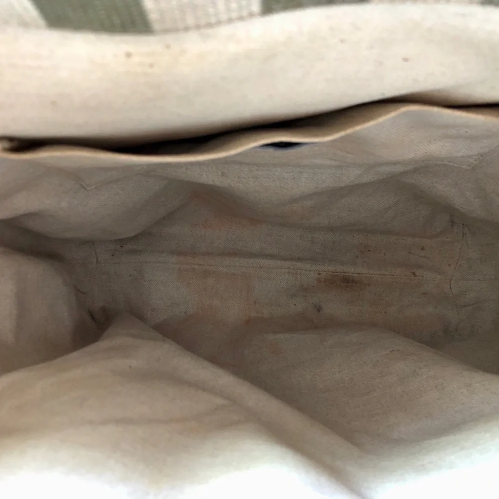 MANSUR GAVRIEL North Tote Moss/White Striped Handbag Box & Dust Bags Orig. $585 - Picture 11 of 11